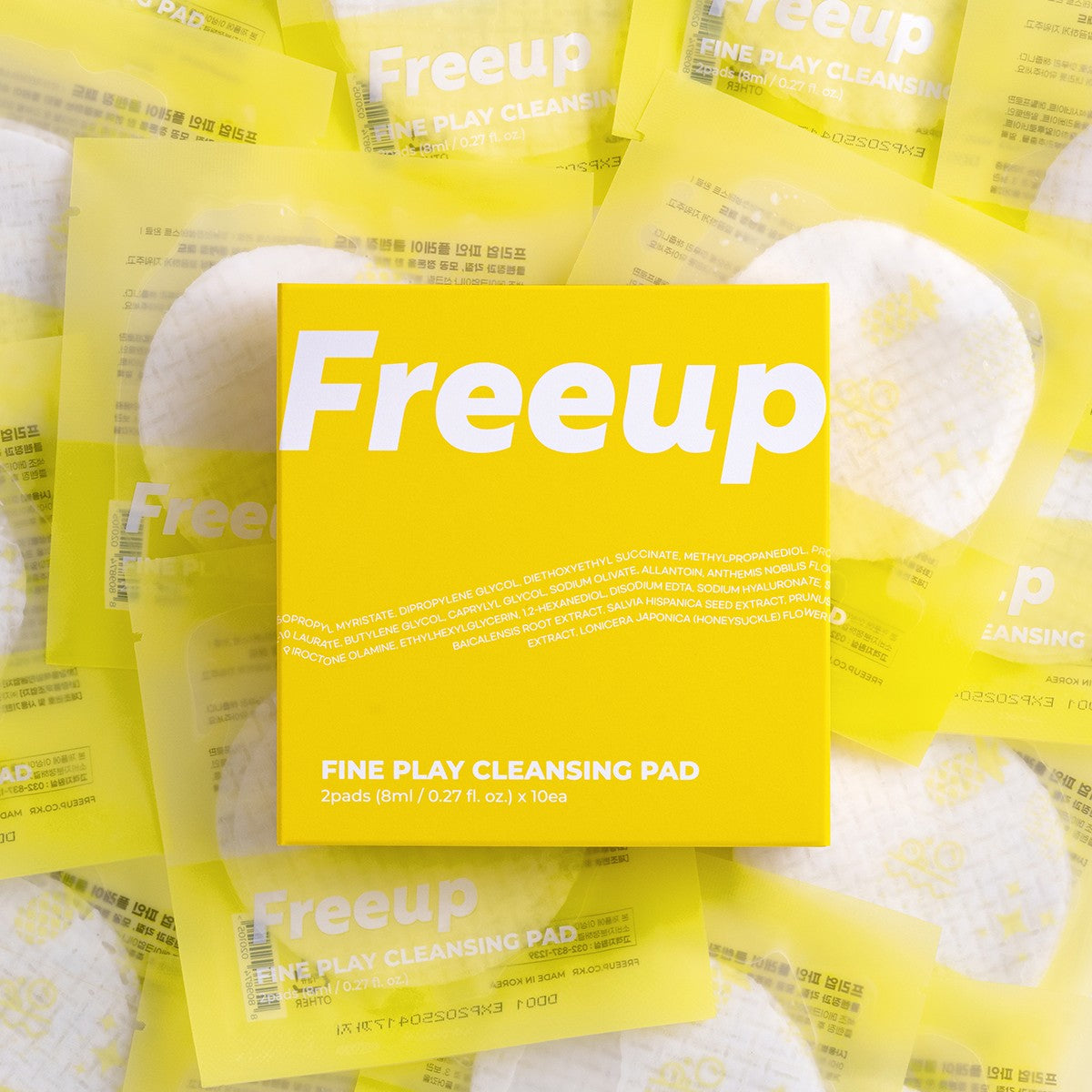 Freeup Fine Play Cleansing Pad /Dermatology Tested (Portable / Pack of 10)