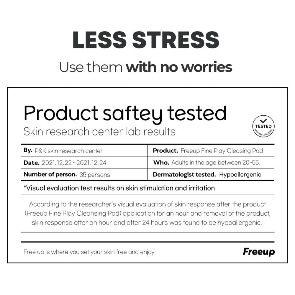 Freeup Fine Play Cleansing Pad /Dermatology Tested (Portable / Pack of 10)