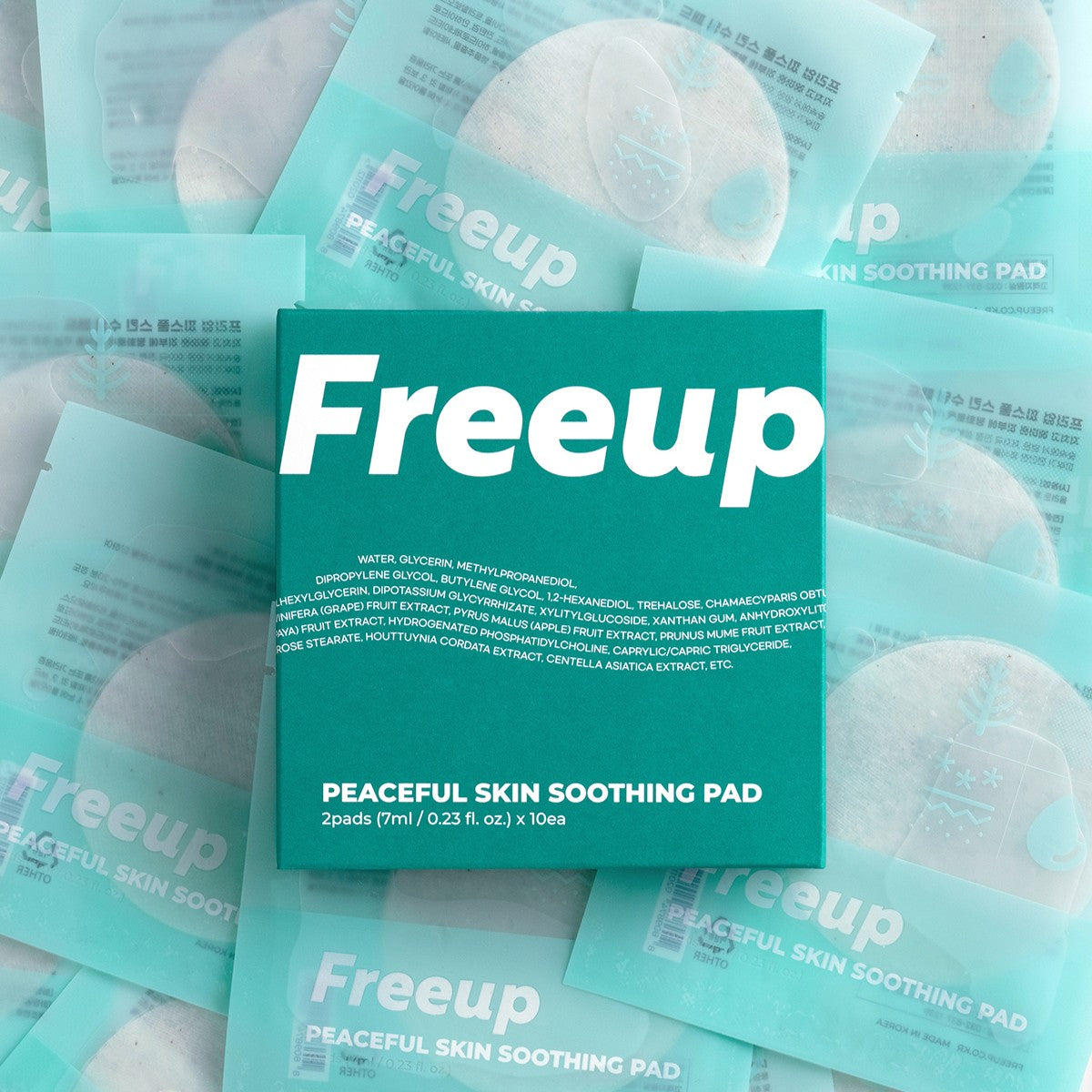Freeup Peaceful Skin Soothing Pad /Acne Care (Portable / Pack of 10)