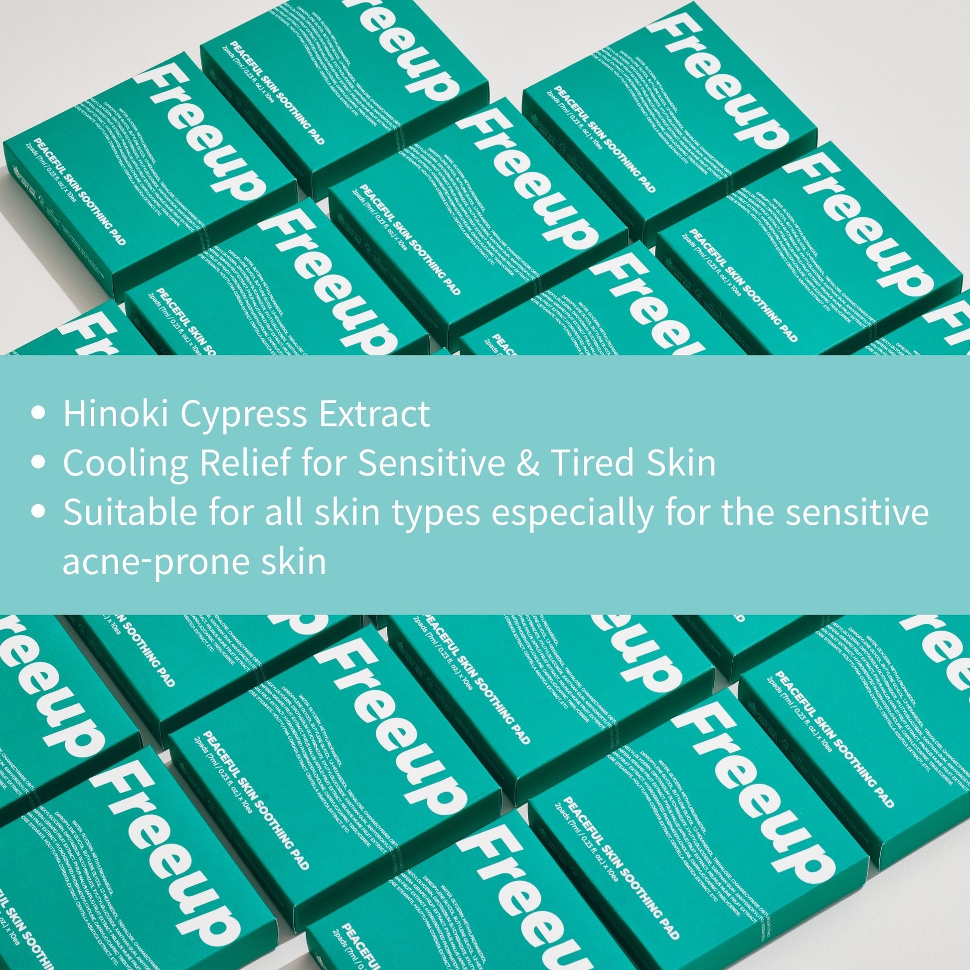 Freeup Peaceful Skin Soothing Pad /Acne Care (Portable / Pack of 10)